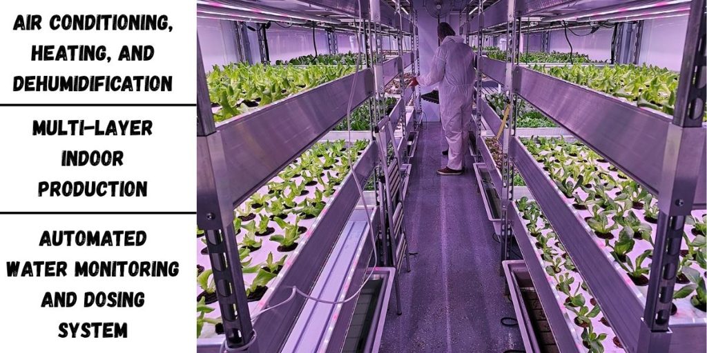 Indoor plant growing system with lights